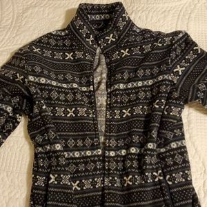 Uniqlo winter pattern zip-up sweater